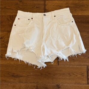 White curve love shorts from Abercrombie 30/10